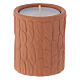 Candle holder in terracotta from Deruta with Nativity s3