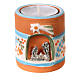 Country-style candle holder in Deruta terracotta with Nativity Scene s1