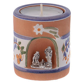 Nativity Candle holder Country style Deruta terracotta