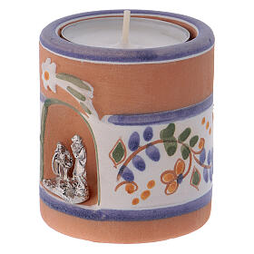 Nativity Candle holder Country style Deruta terracotta