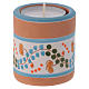 Country-style candle holder in Deruta terracotta with Nativity Scene s3