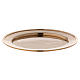 Candle holder plate in gold-plated brass s1