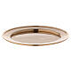 Candle holder plate in gold plated brass s1