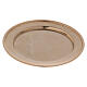 Candle holder plate in gold plated brass s3
