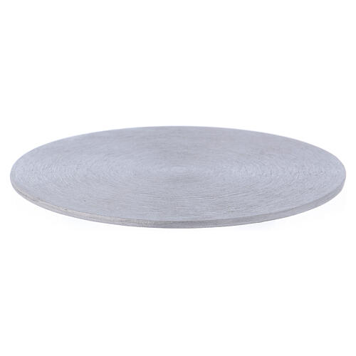 Silver-plated aluminium candle holder plate 1
