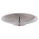 Candle holder plate with spike in silver-plated brass s1