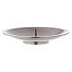 Candle holder plate with spike in silver-plated brass s2
