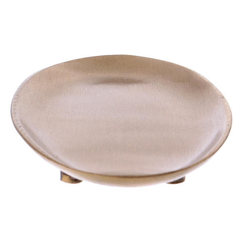 Oval candle holder in matt gold-plated brass 4