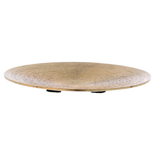 Round candle holder plate in gold-plated aluminium 3