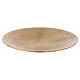 Round candle holder plate in gold-plated aluminium s1