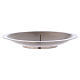 Matte silver-plated brass candle holder plate with spike s4