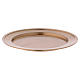 Portacandele piatto in ottone dorato opaco diam. 11 cm s1