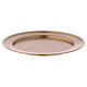 Matte gold plated brass candle holder plate diam. 4 1/4 in s1