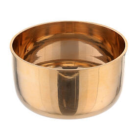 Candle follower in gold plated brass diam. 1.2 in
