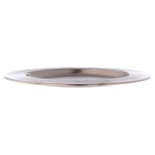 Candle holder plate in silver-plated brass diam. 17 cm 3