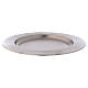 Candle holder plate in silver-plated brass diam. 17 cm s1