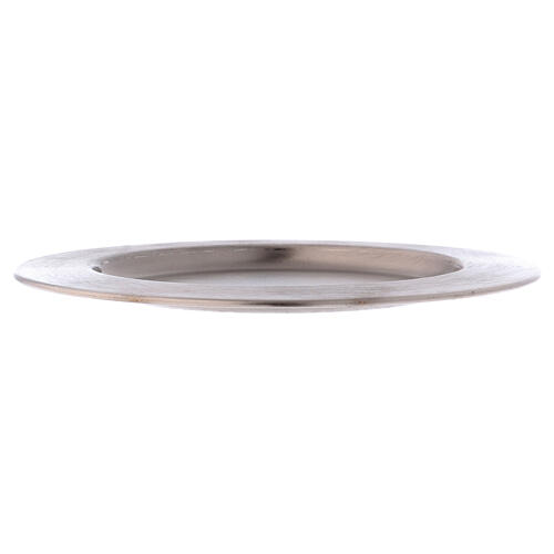 Candle holder plate in silver-plated brass diam. 6 3/4 in 3