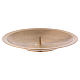 Candle holder plate in matt gold-plated brass with jag s1