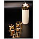 Round brass candle follower diam. 2 1/3 in s3
