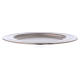 Candle holder plate in matt silver-plated brass s3