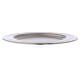 Matte silver-plated brass candle holder plate s3