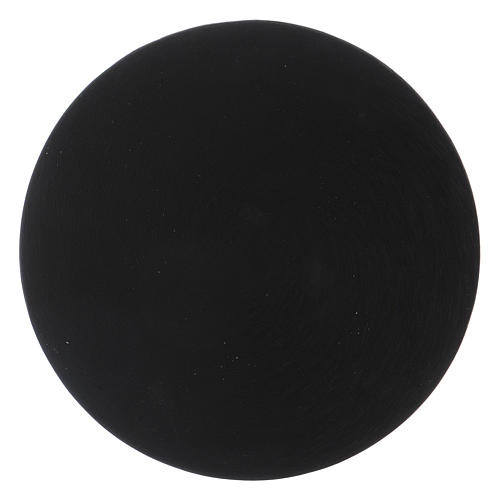 Kerzenteller schwarzen Aluminium satiniert 12cm 2