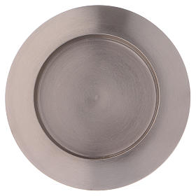 Round candle holder in silver-plated brass diam. 9 cm