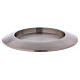Round candle holder in silver-plated brass diam. 9 cm s1
