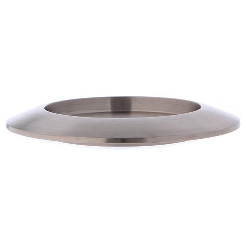 Round candle holder in silver-plated brass diam. 5 1/2 in 3
