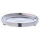 Candle holder in glossy silver-plated aluminium diam. 10 cm s1