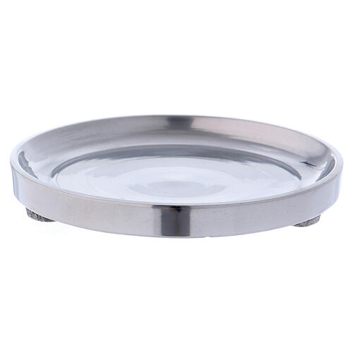 Silver-plated polish aluminium candle holder diam. 4 in 1