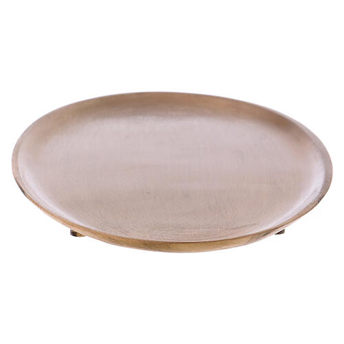 Oval candle holder in gold plated brass with satin finish 4