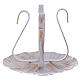 White and gold iron candle holder with spike s2