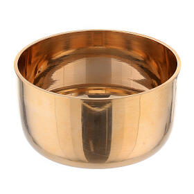 Candle follower in gold-plated brass diam. 7 cm