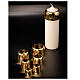 Candle follower in gold plated brass d. 2 3/4 in s3