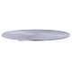 Assiette porte-bougie en aluminium argenté diamètre 14 cm s3