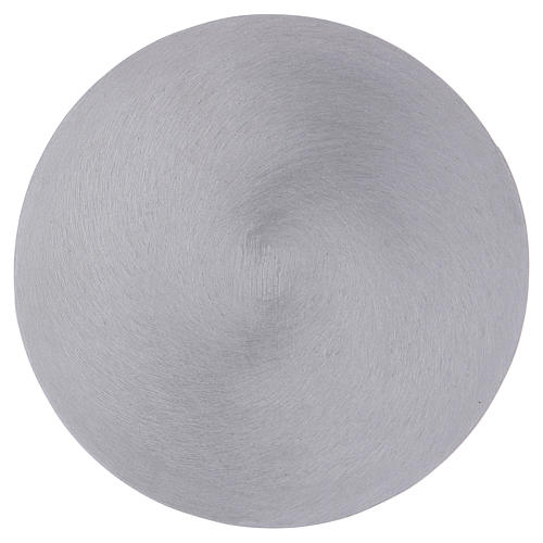 Piatto portacandele in alluminio argentato diametro d. 14 cm  1