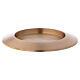 Candle holder in gold plated brass with satin finish d. 3 1/2 in s1