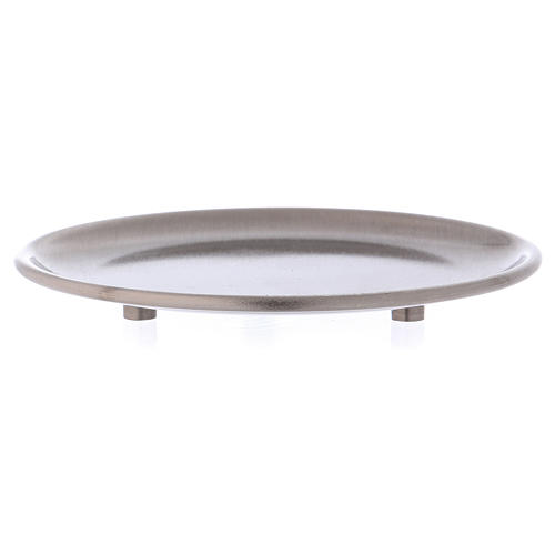 Castiçal de mesa em alumínio prateado acetinado diâm. 12,5 cm 3