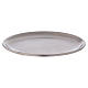 Castiçal de mesa em alumínio prateado acetinado diâm. 12,5 cm s1