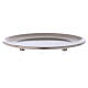 Candle holder in silver-plated aluminium with satin finish d. 4 3/4 in s3