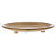 Plato portavela de latón dorado satinado diámetro d. 9 cm s3
