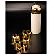 Candle follower in glossy gold-plated brass diam. 4.5/5 cm s3