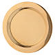 Candle holder plate in glossy gold-plated brass diam. 11 cm s2