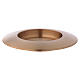 Candle holder plate in satinised gold-plated brass diam. 6 cm s1