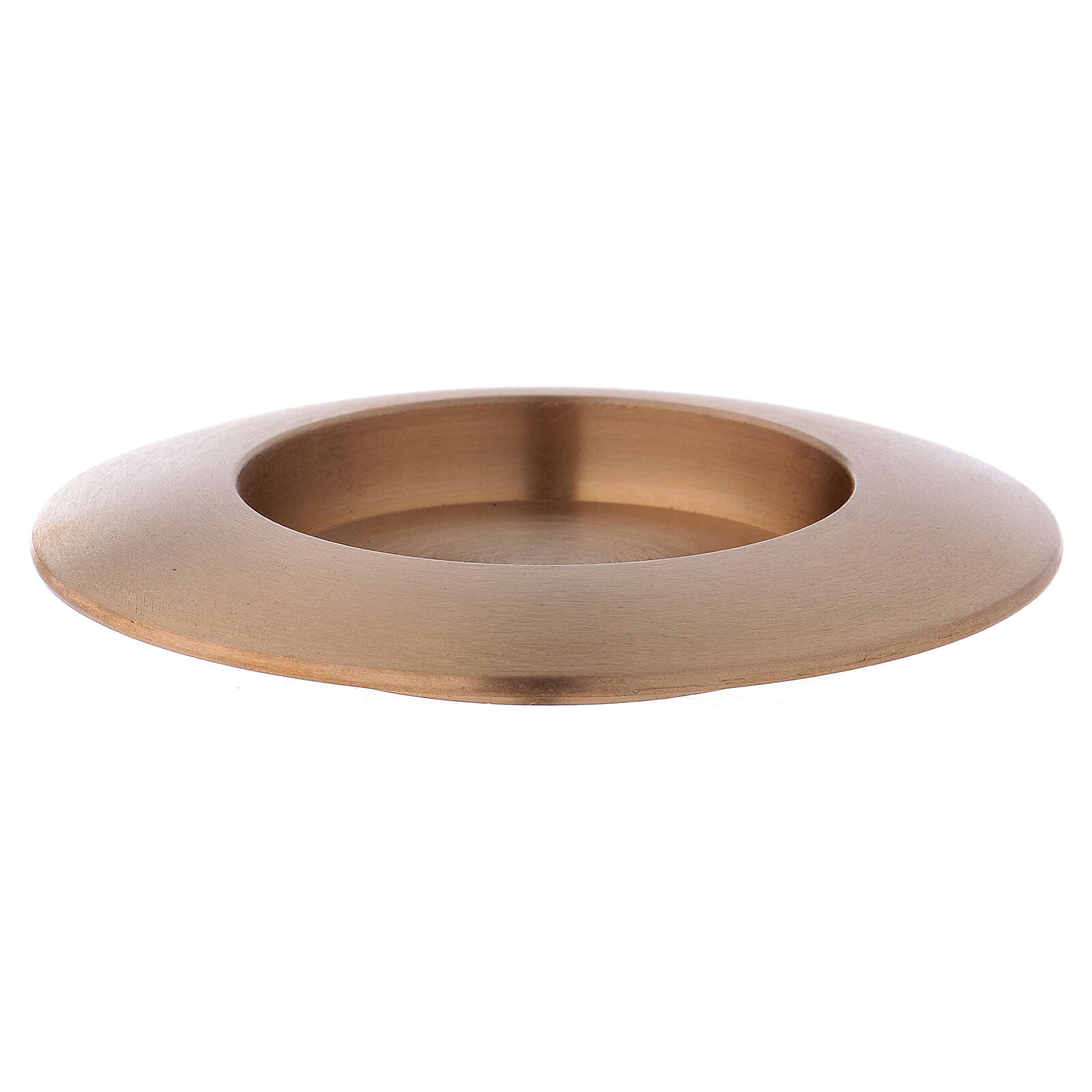 Gold plated brass candle holder plate with satin finish d. 2 online