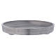 Round candle holder plate in matt silver-plated brass s3