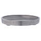 Round candle holder plate in matte silver-plated brass s3