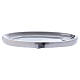 Oval Kerzenhalter Aluminium glatt 12x6cm s1