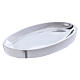 Oval Kerzenhalter Aluminium glatt 12x6cm s2